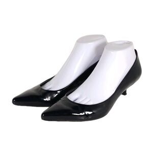 Stuart Weitzman Women's US8,5W Black Patent Leather Kitten Heel pumps Shoes